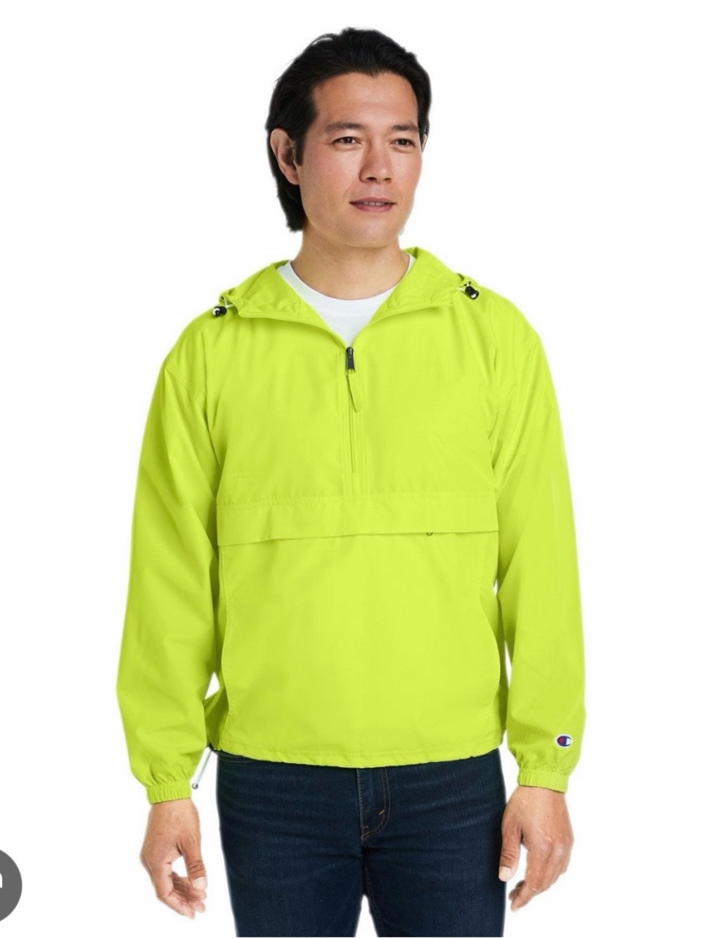 Champion Unisex size small - safety green Pullover Anorak Jacket